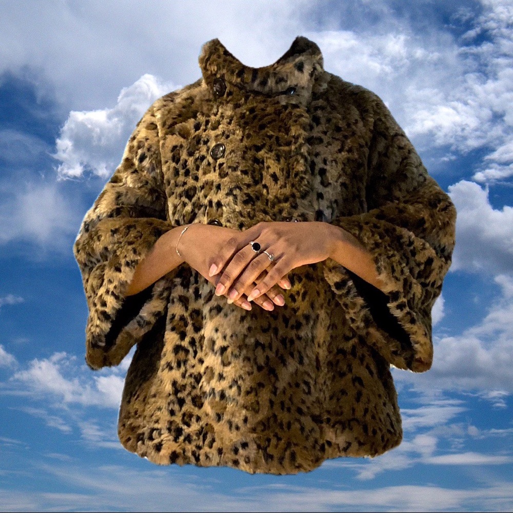 faux fur cheetah print coat free people